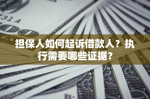 武汉担保人如何起诉借款人？执行需要哪些证据？