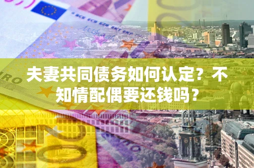 武汉夫妻共同债务如何认定？不知情配偶要还钱吗？