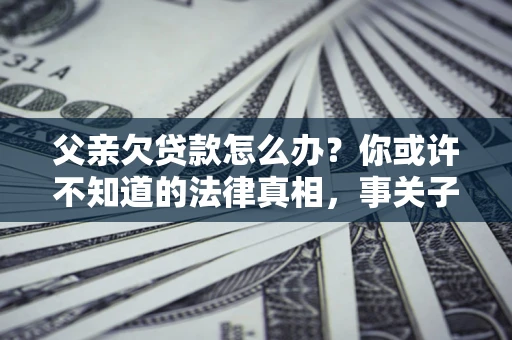 武汉父亲欠贷款怎么办？你或许不知道的法律真相，事关子女未来