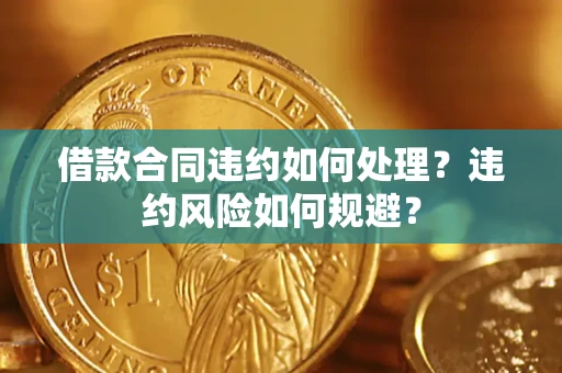 武汉借款合同违约如何处理？违约风险如何规避？