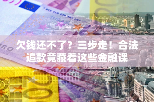 武汉欠钱还不了？三步走！合法追款竟藏着这些金融课