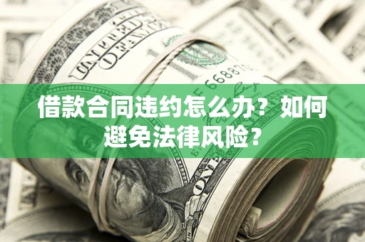 武汉借款合同违约怎么办？如何避免法律风险？